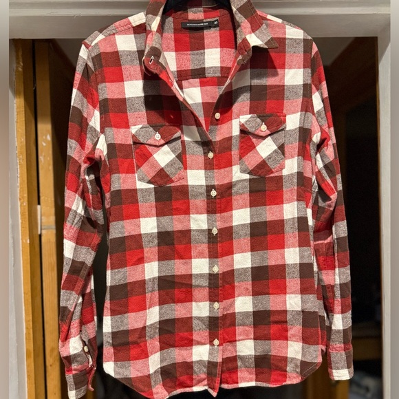 Women’s monoprix autre ton French flannel shirt EUC French 40 - Picture 4 of 5